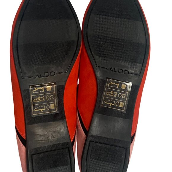 Women's Aldo Colorblock Real Leather Modern Ballet Flats Chic and Cute - Picture 7 of 7